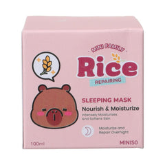 MINI FAMILY Rice Repairing Sleeping Mask 100ML
