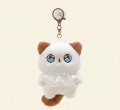 Miniso Siamese Plush Cat keychain (lace)