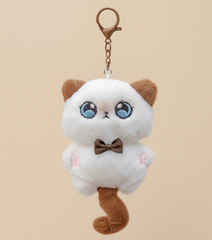 Miniso Siamese Plush Cat keychain (Bow)