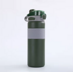 Miniso Dual Sip Insulated Bottle - 600 ml (Army green)