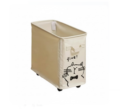 Miniso Fabric Under-Desk Storage Basket – Foldable & Wheeled Organizer