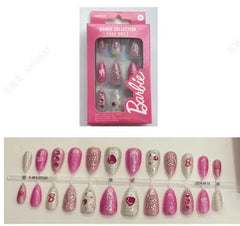 Barbie Collection False Nails With Jelly Adhesive Tabs (01)