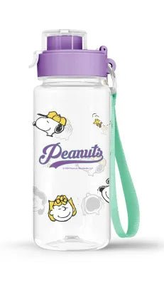 Miniso Snoopy Collection Plastic Bottle with Strap 640mL(Purple)