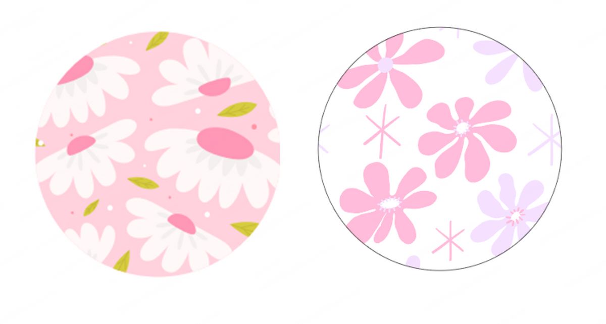 Single Layered Waterproof Shower Caps (2 pcs)(Flowers)