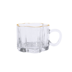 Golden Edge Glass Mug 280mL(White)