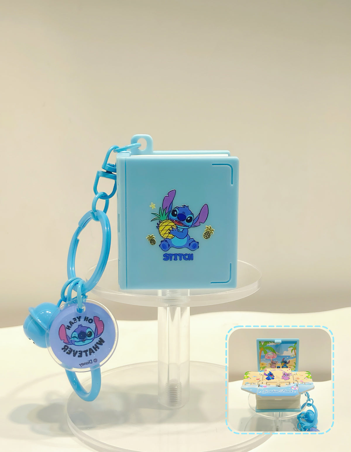 Disney Lilo & Stitch Collection Beach Folding Book Keychain(Stitch)