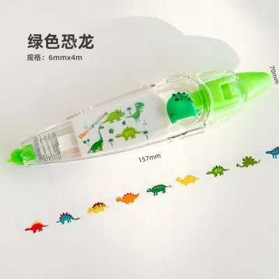 Miniso Retractable Decoration Tape (Green Dinosaur)