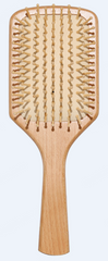Harmony Series Large Paddle Wood-Bristled Cushion Massager Hairbrush
