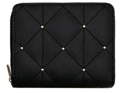 Miniso Bi-Fold Zip-Round Women's Wallet (Black)