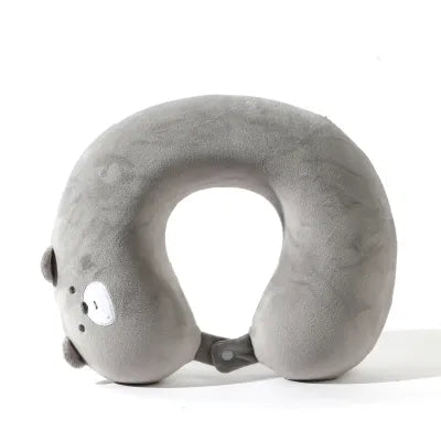 Cute Bear Series Memory Foam Neck Pillow(Gray)