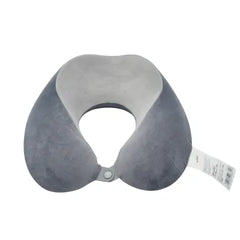 Memory Foam Neck Pillow (Light Gray)