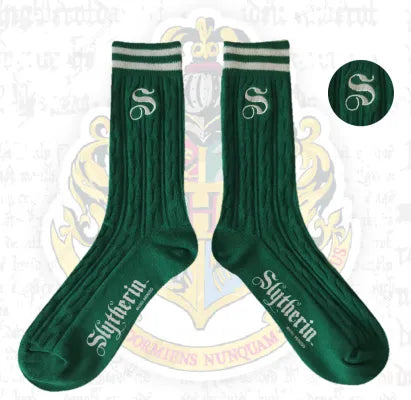 Harry Potter Striped Crew Socks(Slytherin)