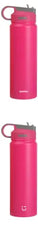 Miniso Solid Color Stainless Steel Bottle with Handle and Straw Lid (900mL)(Pink)