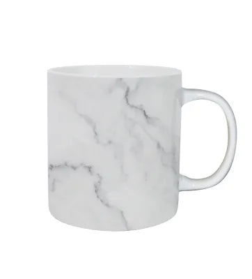 Miniso Black and White Series Marble Pattern Ceramic Cup (440mL)(White)