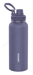 Miniso Solid Color Handheld Stainless Steel Water Bottle 1.4L(Blue)