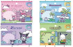 Hello Kitty and Friends Sports Collection 80-Sheet Sticky Notes & Acrylic Clips Set (4 Assorted Models