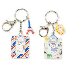 Mini Family in France Collection Photo Frame Keychain