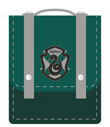 Harry Potter Leatherlike Earphone Protective Case(Slytherin, 2rd Generation)