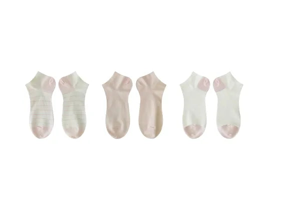 Miniso Women's Ankle Socks (3 Pairs)(Pink)