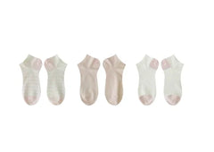 Miniso Women's Ankle Socks (3 Pairs)(Pink)
