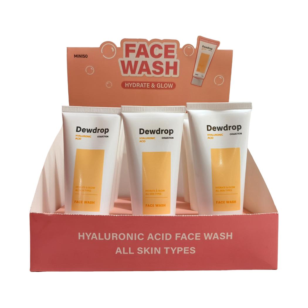 Miniso Dewdrop Collection Hyaluronic Acid Face Wash 100G