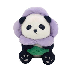 Miniso Cute Panda Plush Toy 25CM (Purple Flower)
