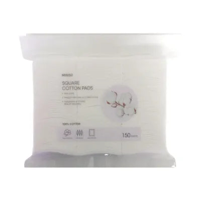 Miniso Square Cotton Pads 150 Sheets(White)