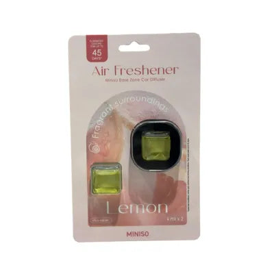 Miniso Ease Zone Car Diffuser 8ML (4ML+4ML Pack)(Lemon)