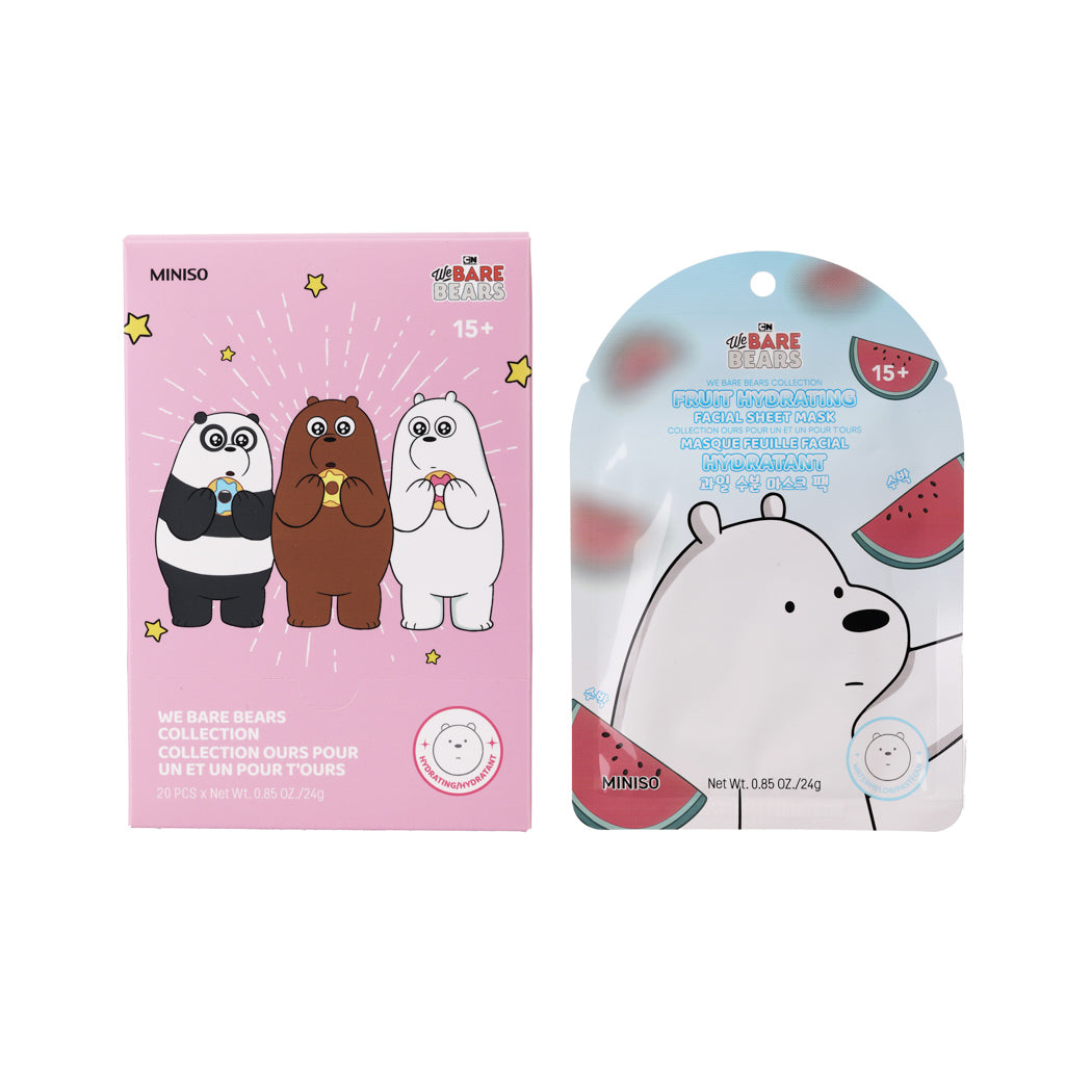 We Bare Bears Collection Fruit Hydrating Facial Sheet Mask(Watermelon)