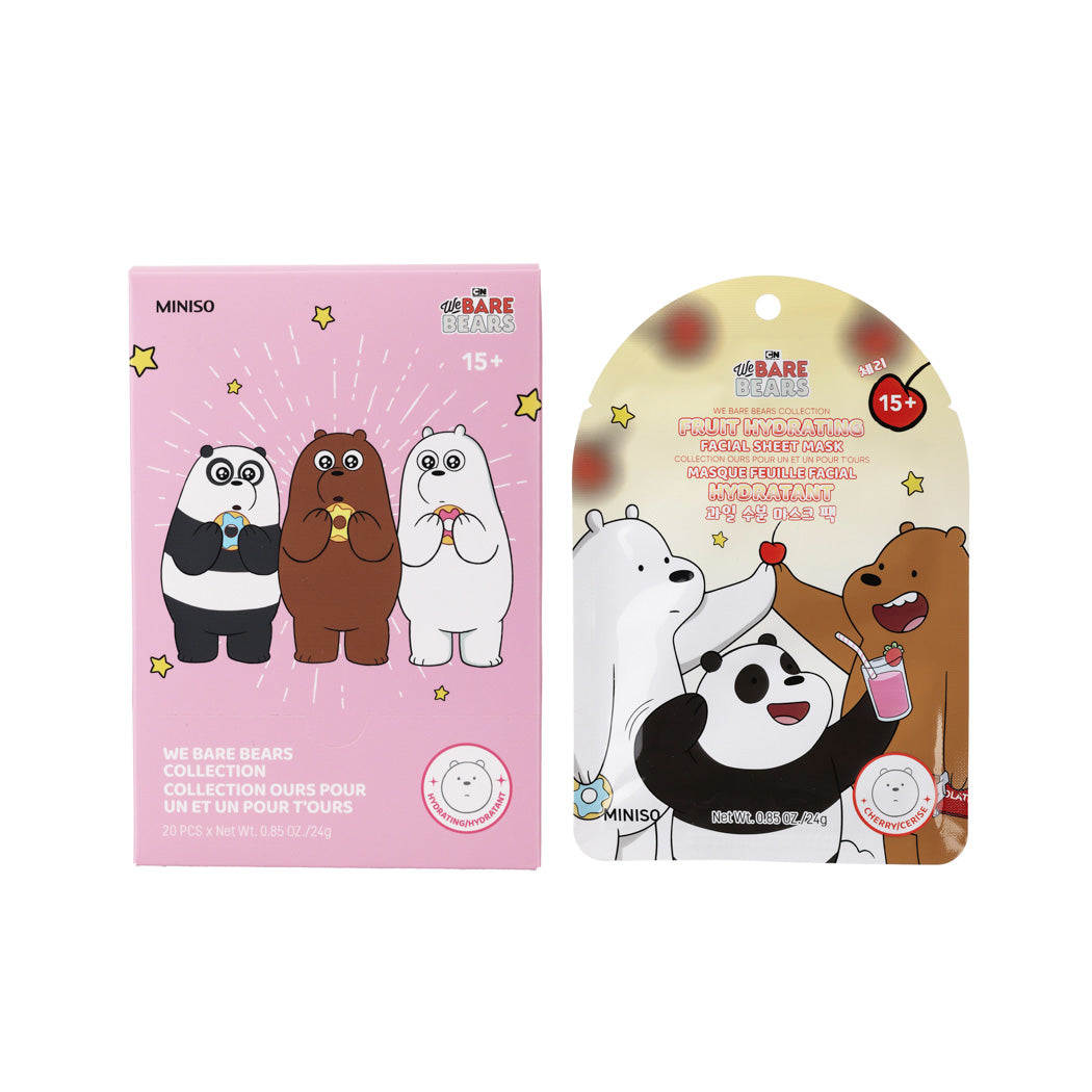 We Bare Bears Collection Fruit Hydrating Facial Sheet Mask(Cherry)