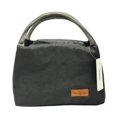 Miniso Simple Solid Color Large-capacity Bento Bag(Black)