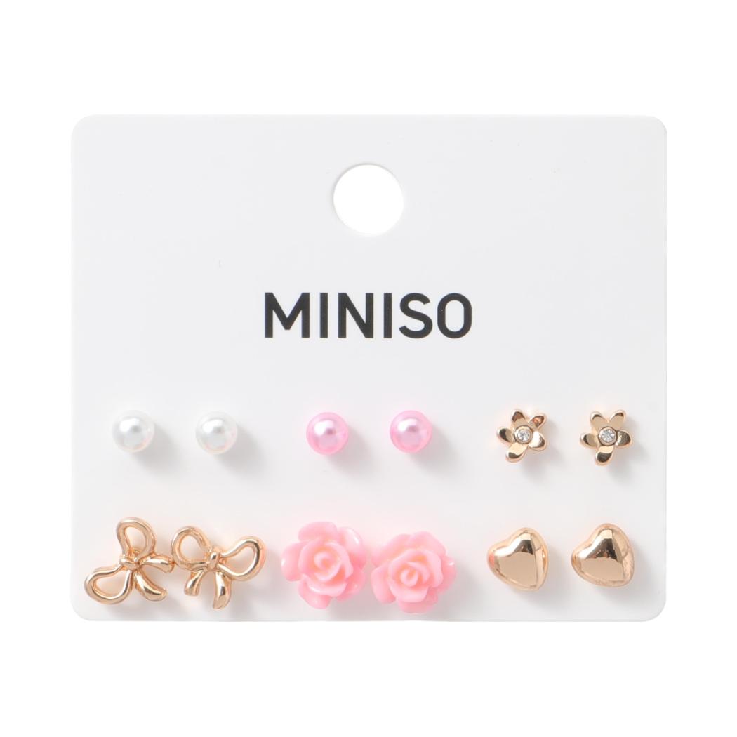 Rose Earrings (6 Pairs)