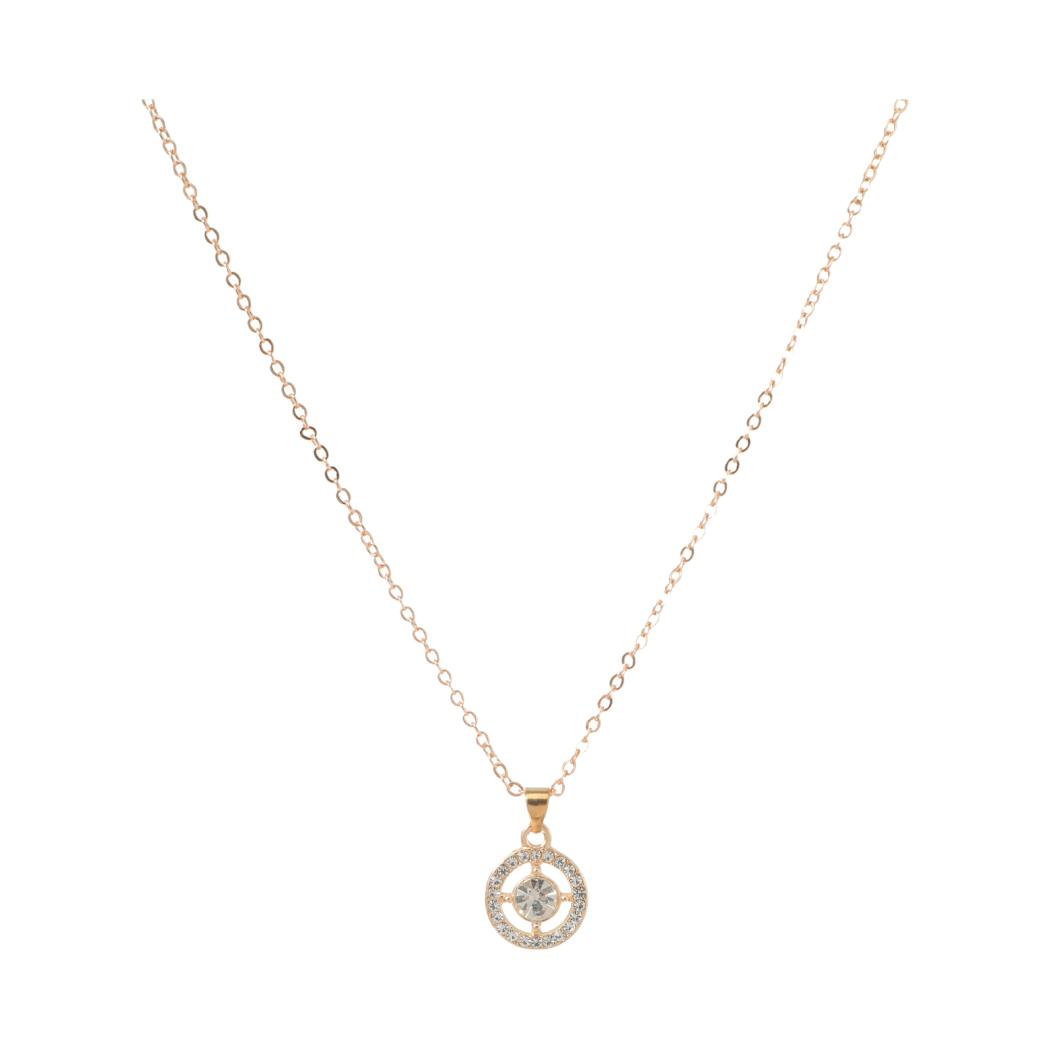Miniso Circle Gem Pendant Necklace