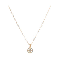 Miniso Circle Gem Pendant Necklace