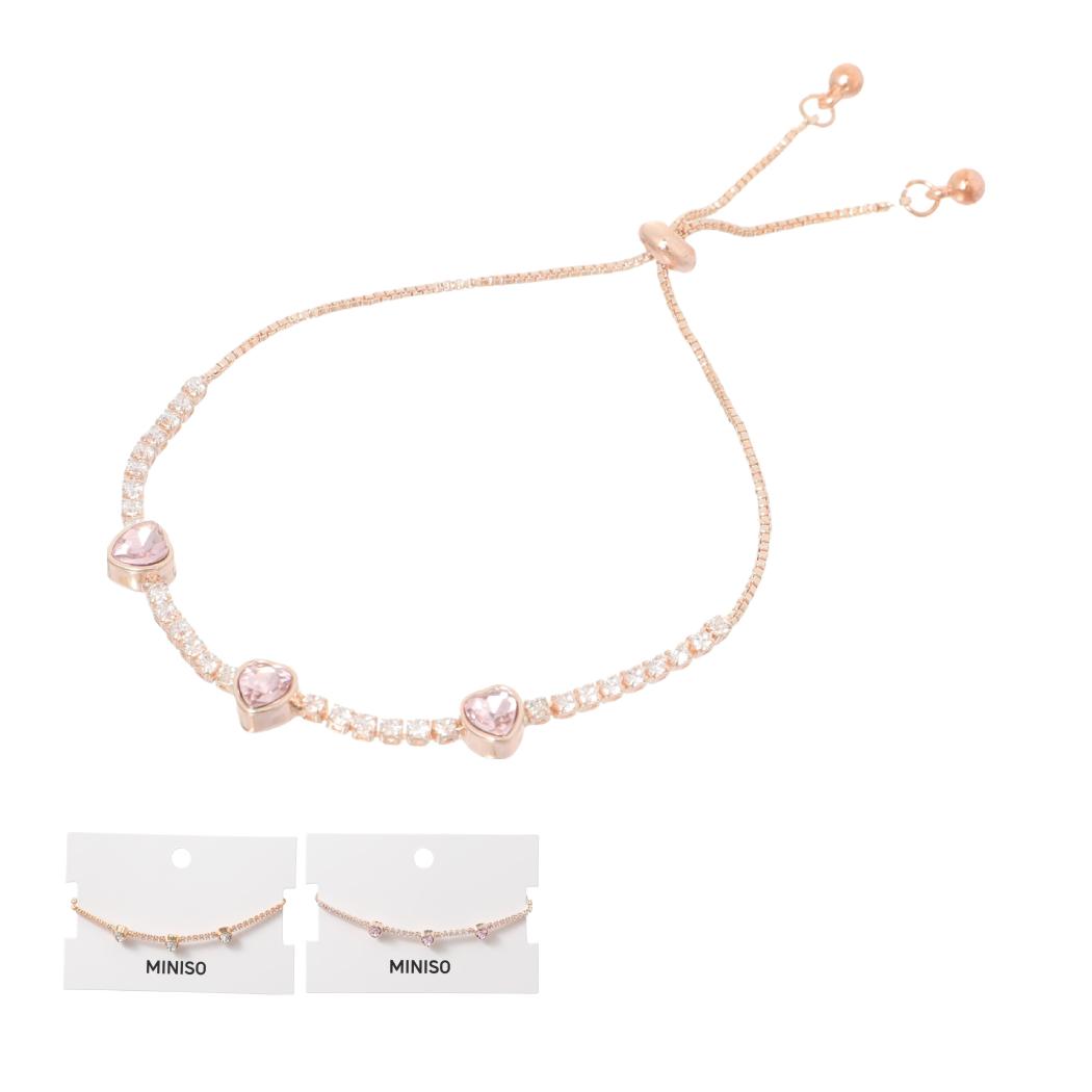 Heart-Shaped Gem Bracelet