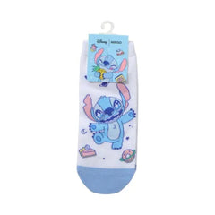 Miniso Disney Stitch Dinner Party Collection Ankle Socks (1 Pair)(Smiley Stitch)