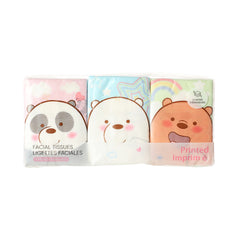 We Bare Bears Collection 4.5 Fragrance free Facial Tissues Wiyh Prints (9 Sheets*9 packs)