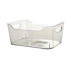 Miniso transparent Series Plastic Storage Bin (S)(Transparent Gray)