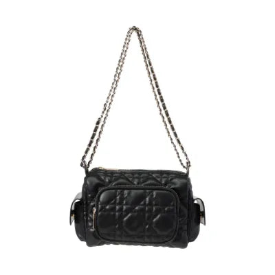 Miniso Classic Quilted Series Shoulder Crossbody Bag(Black)