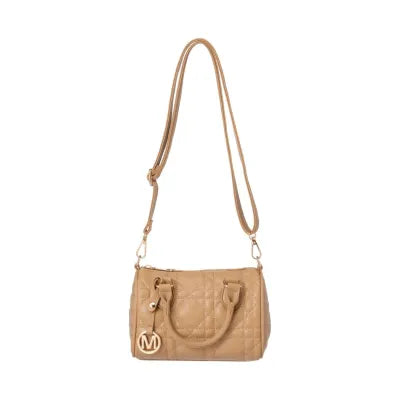 Miniso Classic Quilted Series Handheld Crossbody Cylinder Bag(Khaki)