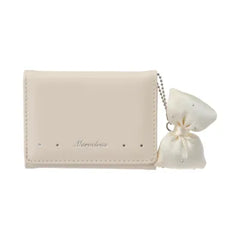 Miniso bowknot Tri-Fold Women's Wallet (Beige) NEW