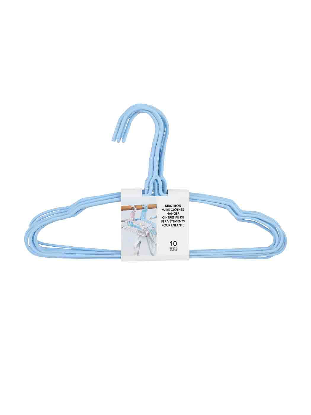 Kids＇ Iron Wire Clothes Hanger 10pcs(Blue)