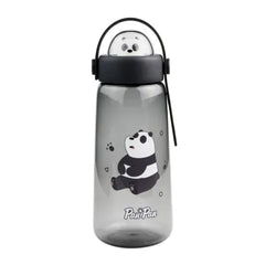 Miniso We Bare Bears Collection Plastic Cool Water Bottle with Decoration (600mL)(Panda)