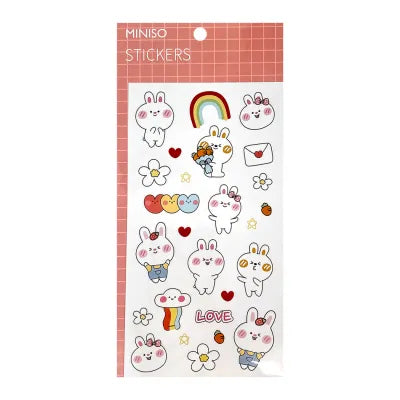 Miniso Animal Series Strawberry Bunny Stickers (10*22cm)