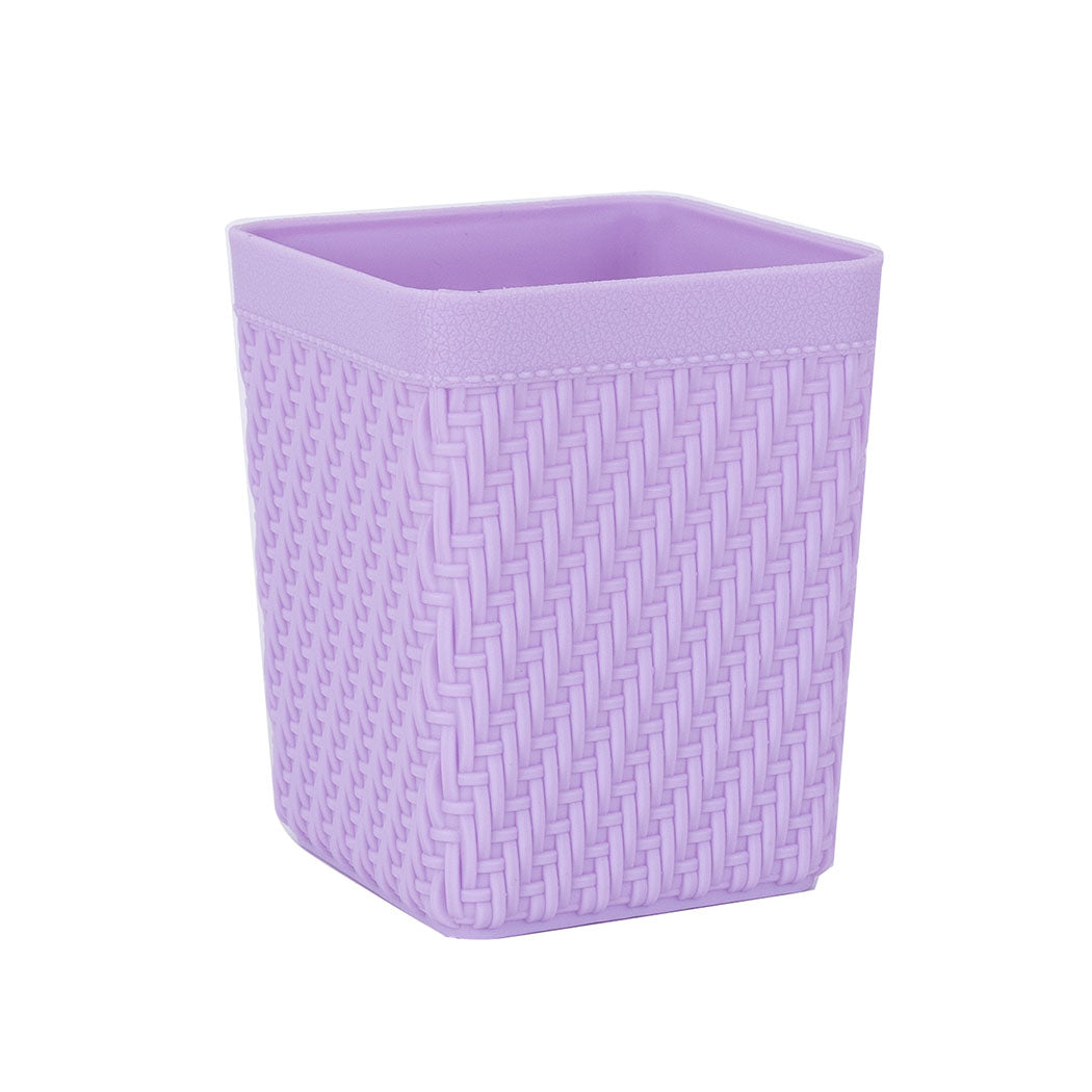 Imitation Rattan Webbing Pen Holder(Purple)