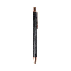 Glitter Series Glittery Metal Ballpoint Pen (0.7mm, Black) (Black Barrel)