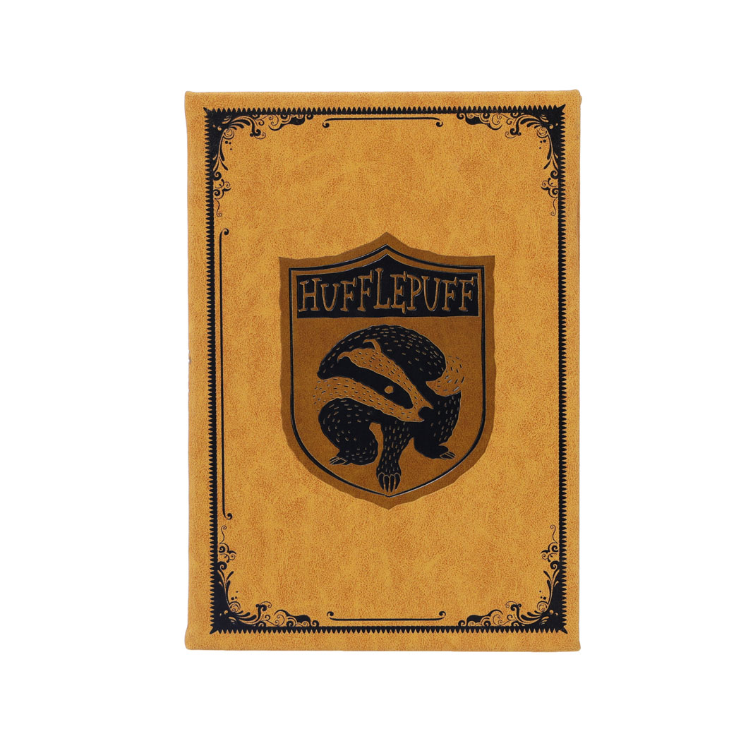 Harry Potter Collection Hufflepuff PU Hardcover Book with Striped Edges (208 Sheets)