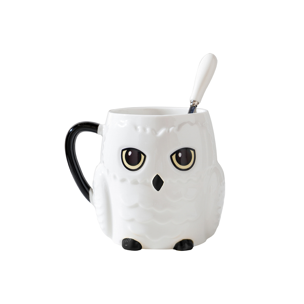 Harry Potter Collection Owl Shape Ceramic Cup With Spoon (800mL)