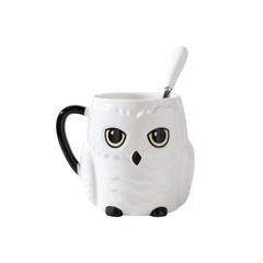 Harry Potter Collection Owl Shape Ceramic Cup With Spoon (800mL)