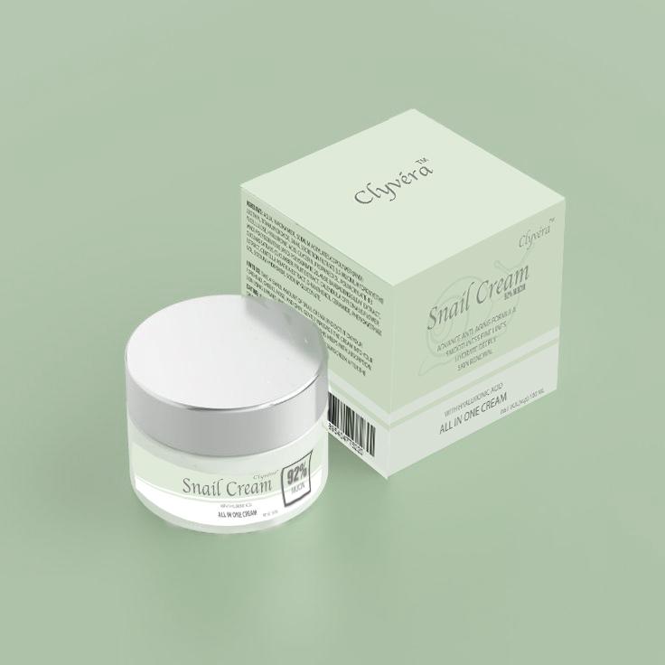Clyvera Snail Cream  Advanced Anti-Aging & Hydrating Skin Repair All In One Cream (100ml)